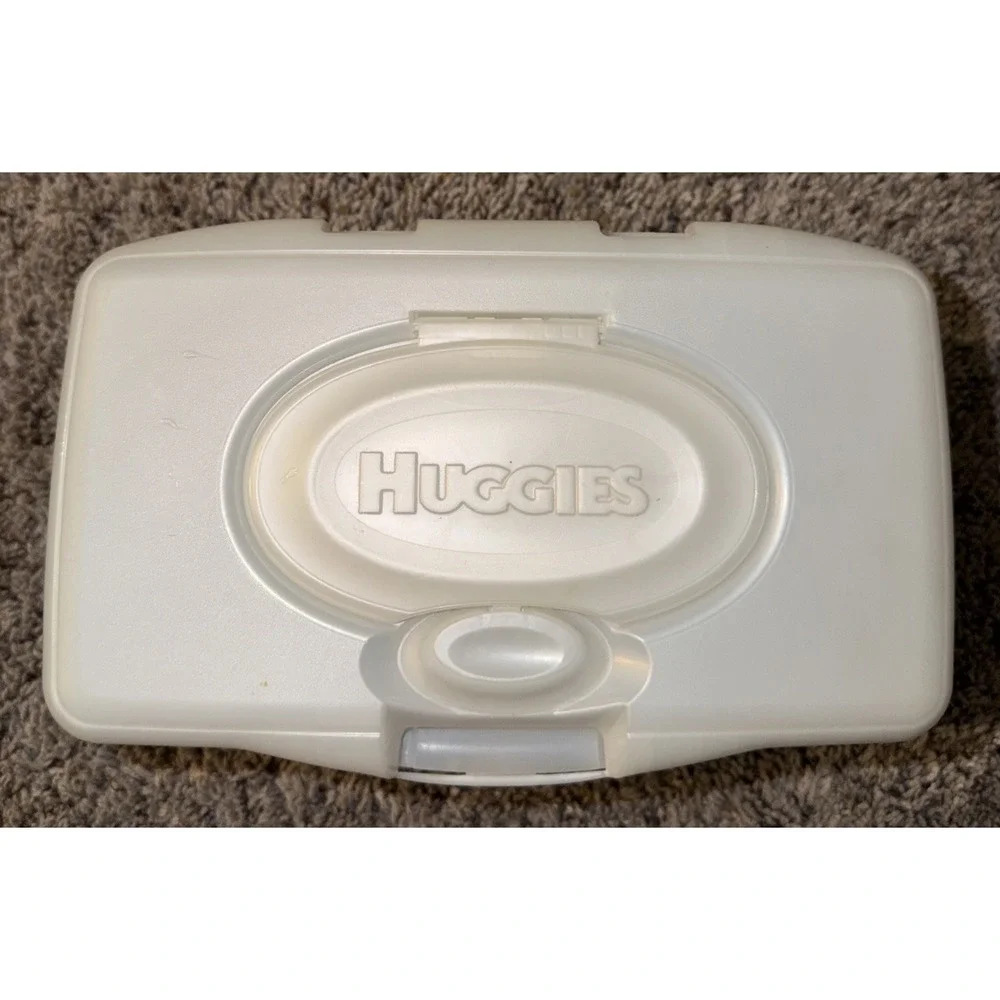 Huggies Baby Wipes EMPTY Container White With‎ Pop Up Top